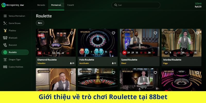 Giới thiệu về trò chơi Roulette tại 88bet